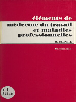 cover image of Médecine du travail et maladies professionnelles